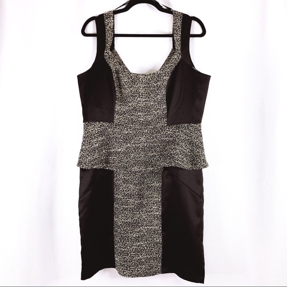 XOXO Dresses & Skirts - XOXO Woman’s Black & Gold Peplum Column Dress